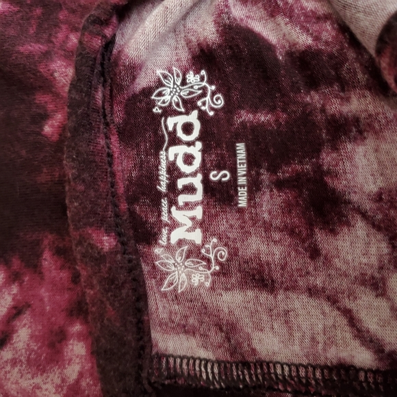 Mudd Tie Dye Maroon Fuschia Swing T-Shirt Size S - Picture 6 of 8